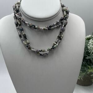 Multicolor Double Strand Paper
Bead Necklace‎
